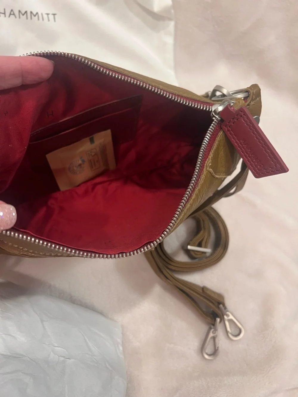 Hammitt Kyle High Top Leather Bag with Silver Rivet Accents - Picture 2 of 2